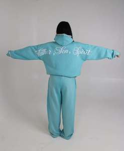 Chándal Unisex de Algodón Grueso Premium con Pedrería, Gran Venta 2026 |   Conjunto Deportivo Personalizado con Diseño Gráfico para Marcas de Boutique - Product Image 2