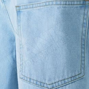Pantalon en jean délavé pour homme, style streetwear, coupe droite, baggy, en coton. - Product Image 4