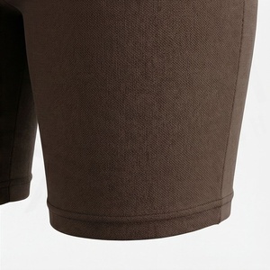 Conjunto de 2 Piezas para Mujer, Camiseta de Manga Corta de Color Sólido Tejida y Pantalones Cortos por Encima de la Rodilla, Estilo Casual, Transpirable, Holgado, para Primavera/Verano - Product Image 6