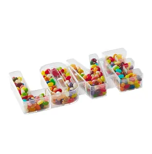 Kwang Hsieh LOVE Word Shaped Clear Plastic Candy Favor Container Box