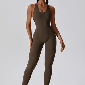 Mono deportivo de yoga y fitness sin mangas ajustable para mujer, sin espalda, de una pieza, para gimnasio, venta al por mayor 2026 - Product Image 2