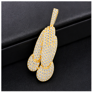 Collier de luxe chrétien avec pendentif mains de Jésus en prière, en argent 925 plaqué or, serti de moissanite et de diamants, cadeau, breloques personnalisées tendance - Product Image 5