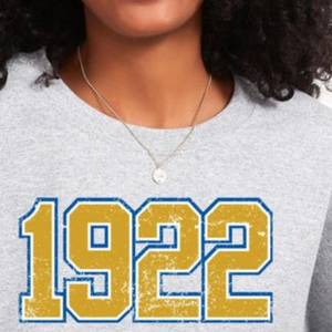 Sudadera Clásica Varsity con Cuello Redondo, Mezcla de Algodón Suave, Diseño Vintage con Letras, Ropa Deportiva Casual, Moda - Product Image 2
