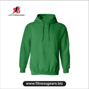 เสื้อฮู้ดสีเขียวสำหรับผู้ชาย ทรงปกติ ผ้าฝ้ายเฟรนช์เทอร์รี่ สวมใส่สบายๆ สำหรับฤดูใบไม้ร่วง - Product Image 1
