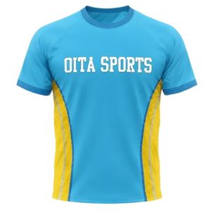Men Sky Blue Yellow Sublimated Netball Jersey Shorts <b>Set</b> Polyester Lightweight Athletic Uniform Side Stripe Panel Training - Product Image 3
