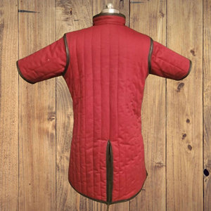 Medieval Red Cotton Canvas Quilted Gambeson Coat Doublet For Cosplay Reenactment Wear Heavy Protective <b>Jacket</b> - Product Image 4