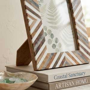 Cadre photo élégant et luxueux en résine et os incrusté – Présentoir artistique en mosaïque fait main pour la décoration moderne de la maison et du bureau - Product Image 2