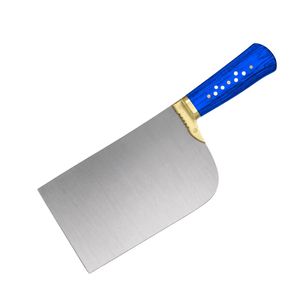Cuchillo de Carnicero de Alta Resistencia, Hoja de Acero Inoxidable Plateada, Mango Azul Rey, Refuerzo Dorado, Cuchillo de Cocina para Picar Carne - Product Image 2