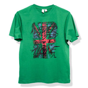 T-shirt en coton pour homme de couleur verte, manches courtes, col rond, vêtement décontracté, coupe ajustée, prix raisonnable, design respirant, impression de logo personnalisée - Product Image 1