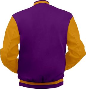Mens Custom Football Varsity Letterman <b>Jacket</b> Stand Collar Front Logo Embroidered Team Branding Player Names Numbers <b>Patches</b> - Product Image 4
