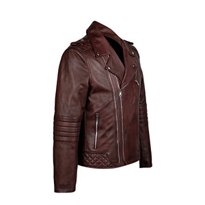 <b>Mens</b> Leather <b>Jacket</b> Classic Zip Up Biker Style <b>Long</b> Sleeve Warm Outdoor Casual Fashion Coat for Daily Wear Travel Riding - Product Image 2