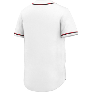 Maillot de baseball unisexe à ourlet festonné, bord festonné incurvé, personnalisable, en maille respirante, boutonné sur le devant, manches courtes - Product Image 3