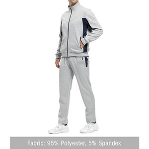 Conjuntos Deportivos para Hombre, Trajes Deportivos de 2 Piezas, Casuales, Atléticos, para Correr, Calentamiento, con Cierre Completo, Cómodos y Ligeros - Product Image 3