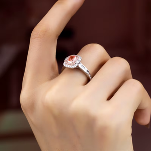 Fantastic Pink Radiant Cut 0.65 CT Lab Diamond IGI Certificate Engagement Jewelry Solid Gold 18K solid Gold Rings - Product Image 4