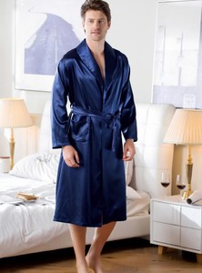 Pijamas de Lujo para Hombre con Logotipo Personalizado al por Mayor, Traje de Dormir de Poliéster/Algodón, Manga Larga, Sólido, Suave, Casual, Holgado, para Verano y Primavera - Product Image 2