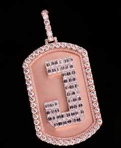 Colgante de Moissanita VVS Personalizado Estilo Hip Hop, Corte Esmeralda, Pasa Prueba de Diamante, Plata 925, Certificado IGI - Product Image 2