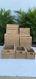Set of 5 Eco-friendly Water Hyacinth & Seagrass Storage <b>Baskets</b> for Hotels & Resorts - Product Image 3