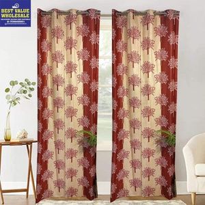 Cortina de Lujo de Poliéster de 122 x 274 cm, Estampada, Confeccionada, Ignífuga, para Hogar y Hotel, Ecológica, con Procesamiento de Cenefa - Product Image 1