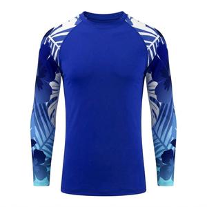 Haut de compression tactique personnalisé pour homme, manches longues, camouflage, gris, pour MMA, BJJ, grappling, respirant, pour entraînement de combat - Product Image 1
