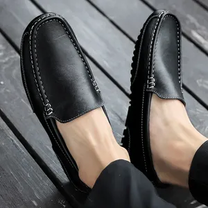 Zapatos de hombre 2026: Moda casual, calzado informal para hombre, mocasines formales para conducir, zapatos de cuero casuales para hombre. - Product Image 1