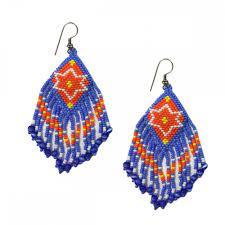 Boucles d'oreilles pendantes artisanales pour femmes, perles colorées, longues franges, tendance, écologiques, personnalisables, coffret cadeau promotionnel - Product Image 3