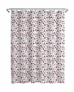 Large Size Christmas Cushion Cover Lightweight & Washable Shower <b>Curtains</b> with Best Design and <b>Rings</b> in India - Product Image 2