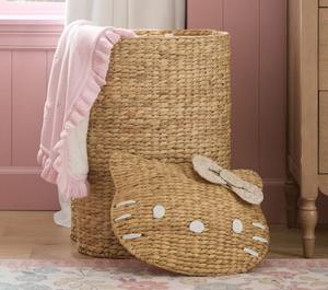 ตะกร้าผักตบชวาพร้อมฝาปิดลายแมว งานแฮนด์เมด ตะกร้าเก็บของ ขายส่ง เป็นมิตรกับสิ่งแวดล้อม ผลิตในเวียดนาม - Product Image 3