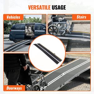 Rampa Plegable Portátil de Aluminio para Sillas de Ruedas de 10 pies, Capacidad de 800 Libras, Superficie Antideslizante, Rampa Plegable para Scooters de Movilidad para Personas con Discapacidad - Product Image 6