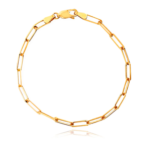 Tobillera de cadena con eslabones tipo clip en oro, tobillera de oro macizo de 14K, tobillera minimalista, tobillera moderna para llevar en capas, regalo de joyería para uso diario - Product Image 2