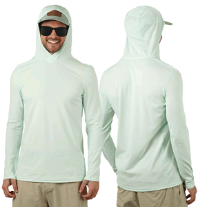 Chemise de pêche unisexe à manches longues, coupe ajustée, anti-UV UPF 50, imperméable, coupe-vent, séchage rapide, confortable et douce – Grande taille – Offre spéciale - Product Image 4