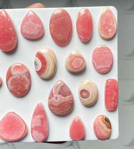 MAHNAJ GEMS Natural Rhodochrosite A One Quality 100% Natural Rhodochrosite Cabochon Loose Gemstone For Making Jewelry JAIPUR - Product Image 3