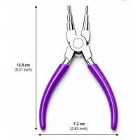 Pince à boucles multi-étapes en acier inoxydable de haute qualité pour la fabrication de bijoux, outil de formage de boucles, pince à bec pour le wrapping de fils DIY