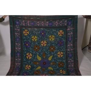 Vintage Kantha Suzani <b>Quilt</b> Handmade Cotton Floral Embroidery Boho Indian Eco-Friendly All-Season Bedspread <b>Throw</b> Blanket - Product Image 2