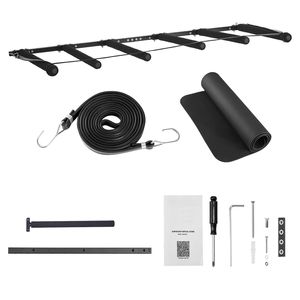 Supporto da parete verticale a 5 livelli per tavole da surf, regolabile, in metallo, per organizzazione e esposizione - Product Image 1