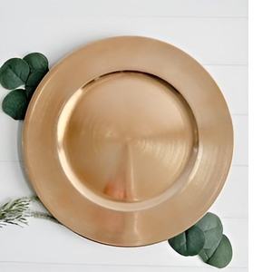 Assiettes de Présentation en Laiton Artisanales Personnalisées à Prix Bas, Dorées, pour Mariages et Fêtes, Plateaux et Plats de Service Alimentaire - Product Image 1