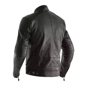 Chaqueta de moto de cuero para Hombre | Elegante chaqueta de motorista aprobada por CE | Chaqueta de montar duradera para todas las estaciones - Product Image 3