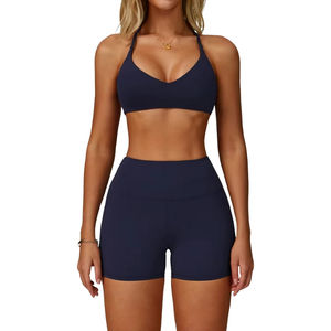 Conjunto Deportivo Transpirable de Alta Intensidad, Sujetador Deportivo sin Espalda, Alta Sujeción, Sin Costuras, Cómodo, Elástico y Suave, Sujetador Deportivo para Mujer, para Fitness, Entrenamiento y Yoga - Product Image 6