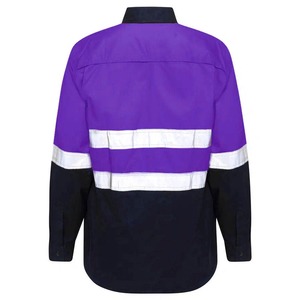 Camisa de Trabajo de Alta Visibilidad, Transpirable, de Manga Larga, de Algodón, Personalizada para Mecánicos, Soldadores, con Reflectores, Unisex - Product Image 5
