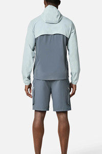 Wholesale Grey <b>Men</b>’s Windbreaker Set Lightweight Quick Dry Waterproof <b>Men's</b> Running <b>Jacket</b> & Shorts Set <b>Summer</b> Tracksuit set - Product Image 2