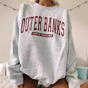 Sweat-shirt à col roulé pour femme en molleton 100% coton biologique, coupe oversize, avec impression en relief personnalisée OEM ODM, idéal pour l'hiver - Product Image 4