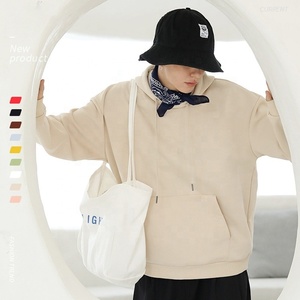 Custom Made Men's Plain Blank Heavy Pullover Hoodie With Drawstring Kangaroo Pocket Men's Hooded Pullover Customize Sweat Shirt - Product Image 1