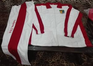 Ropa Deportiva personalizada para hombre, chándales masculinos informales con estampado de cuello redondo y empalme medio, rosa, negro y blanco - Product Image 3