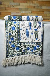 ผ้าห่มพิมพ์ลายปลา ทำมือ 100% ผ้าฝ้าย เป็นมิตรกับสิ่งแวดล้อม ทันสมัย ใช้ได้ทุกฤดู สำหรับโซฟาและห้องนั่งเล่น ตกแต่งบ้าน - Product Image 6