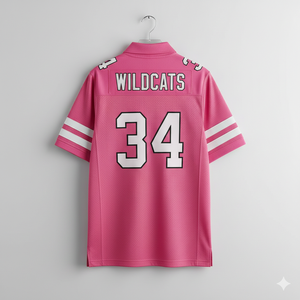 Jersey de Fútbol Americano Personalizado - Jersey de Malla con Cuello en V - Combinación de Colores del Equipo Azul Claro # 99 - Product Image 2