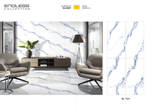 Azulejos de Lujo de Primera Calidad, 600x1200mm, Acabado Pulido, Textura de Piedra, Resistentes al Desgaste, Losas de Porcelana Económicas para Paredes - Product Image 2