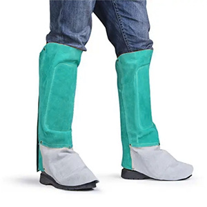 Premium Quality Cowhide Split Leather Leg Guard Industrial Safety Clothing with Heat Sparks Resistance for Welding - Product Image 3