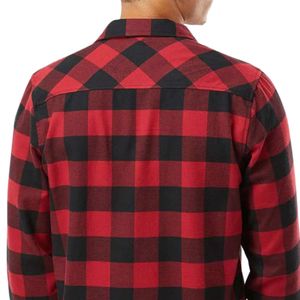 <b>Mens</b> <b>Red</b> <b>Black</b> Buffalo Satin Flannel <b>Shirt</b> Soft Brushed Cotton Button Down Long Sleeve Casual Work Outdoor - Product Image 4