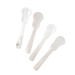 Elegant Custom Mother of Pearl Spoon Fish Flower Long Handle <b>Mirror</b> Polish Custom Logo Engraved Server Tool Storage - Product Image 1