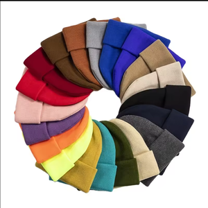Gorro de Punto Personalizado con Bordado, 100% Acrílico, Unisex, Gorro de Invierno de Color Sólido, Estilo Casual, Circunferencia de Cabeza 56-58CM - Product Image 3