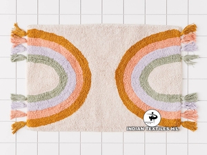 Lujo 2025 últimas hermosas alfombras de baño de algodón con mechones diseño más suave directo de fábrica precio al por mayor hecho a máquina - Product Image 4